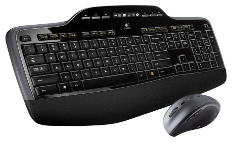Комплект клавиатуры с мышкой для ПК Logitech Wireless Desktop MK710 Black-Silver USB 